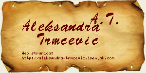 Aleksandra Trmčević vizit kartica